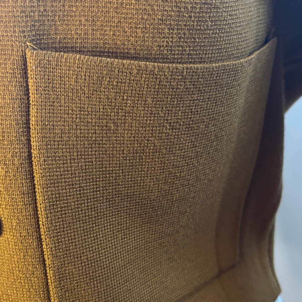 Zara Olive Cropped Button Cardigan - Picture 5 of 7